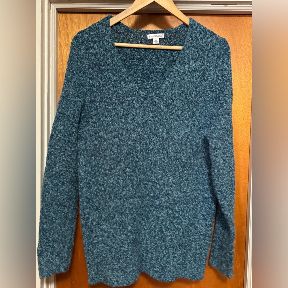 Croft & Barrow Blue V neck sweater Sz XL